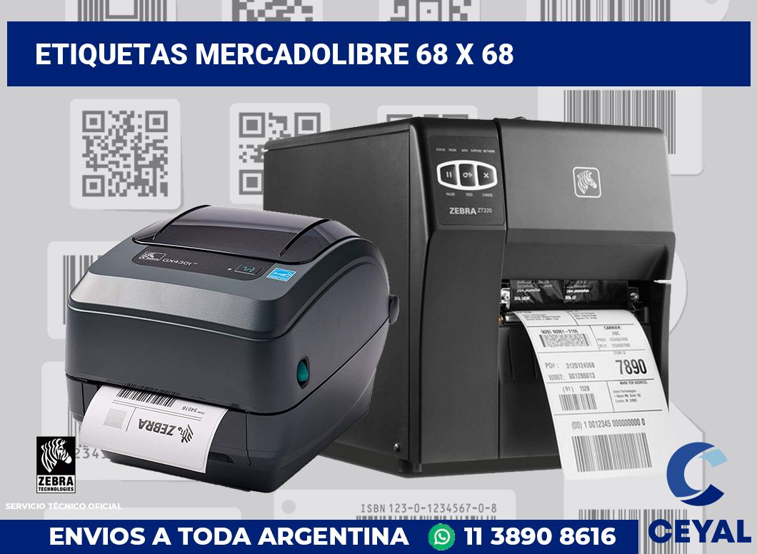 etiquetas mercadolibre 68 x 68