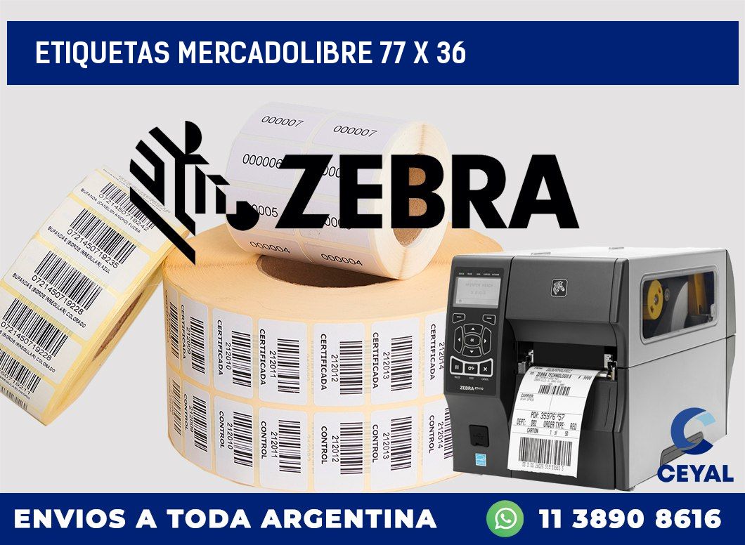 etiquetas mercadolibre 77 x 36