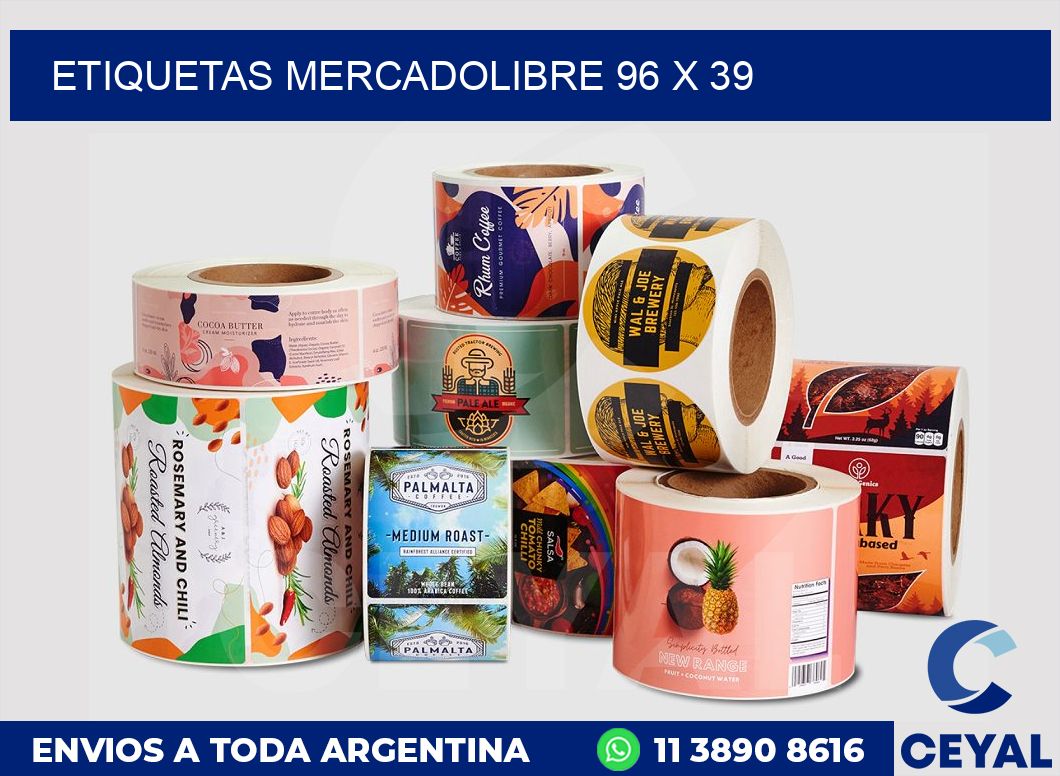 etiquetas mercadolibre 96 x 39
