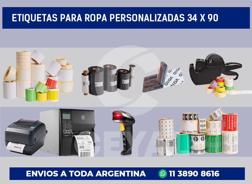 etiquetas para ropa personalizadas 34 x 90