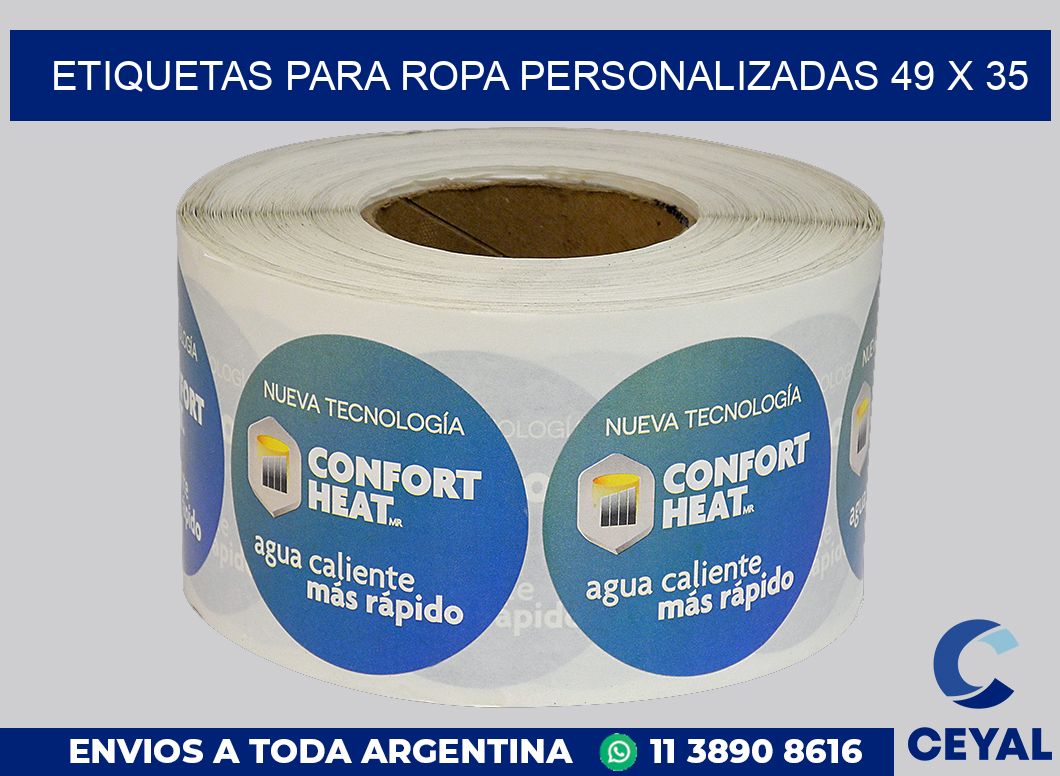 etiquetas para ropa personalizadas 49 x 35