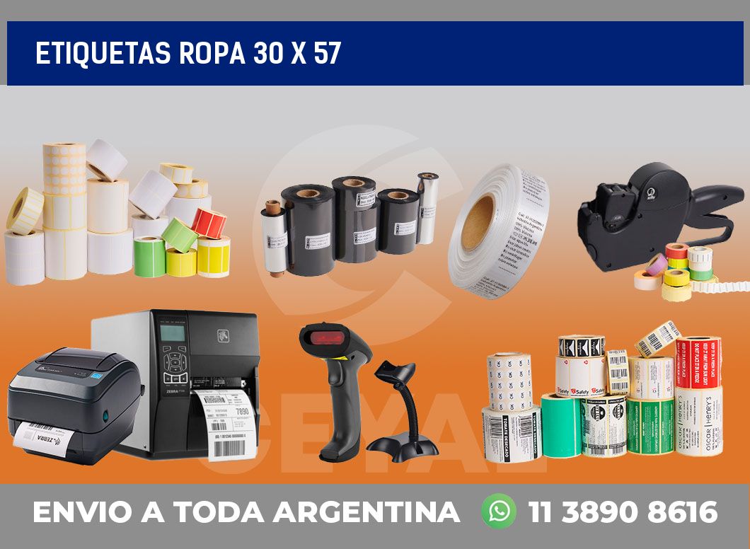 etiquetas ropa 30 x 57