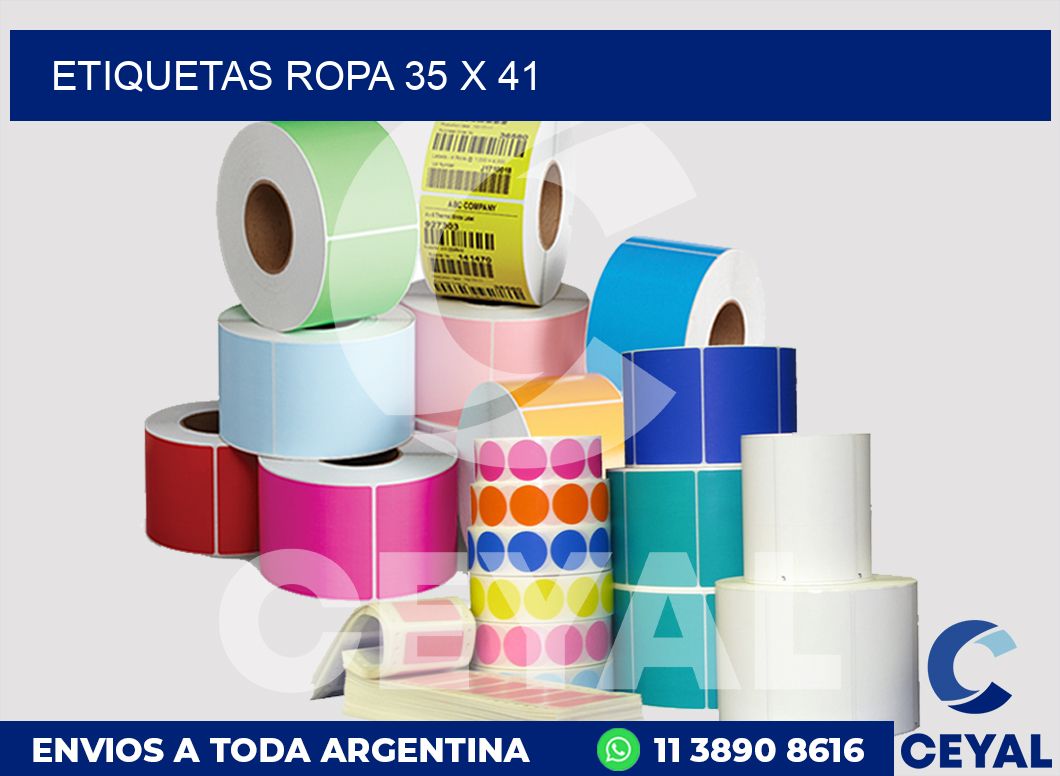 etiquetas ropa 35 x 41