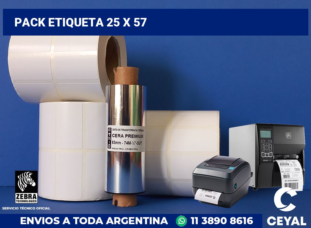 pack etiqueta 25 x 57