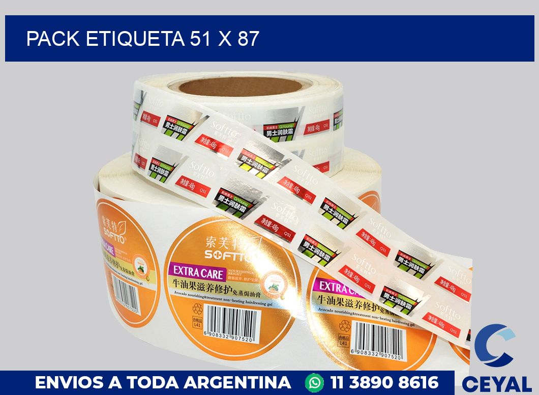pack etiqueta 51 x 87