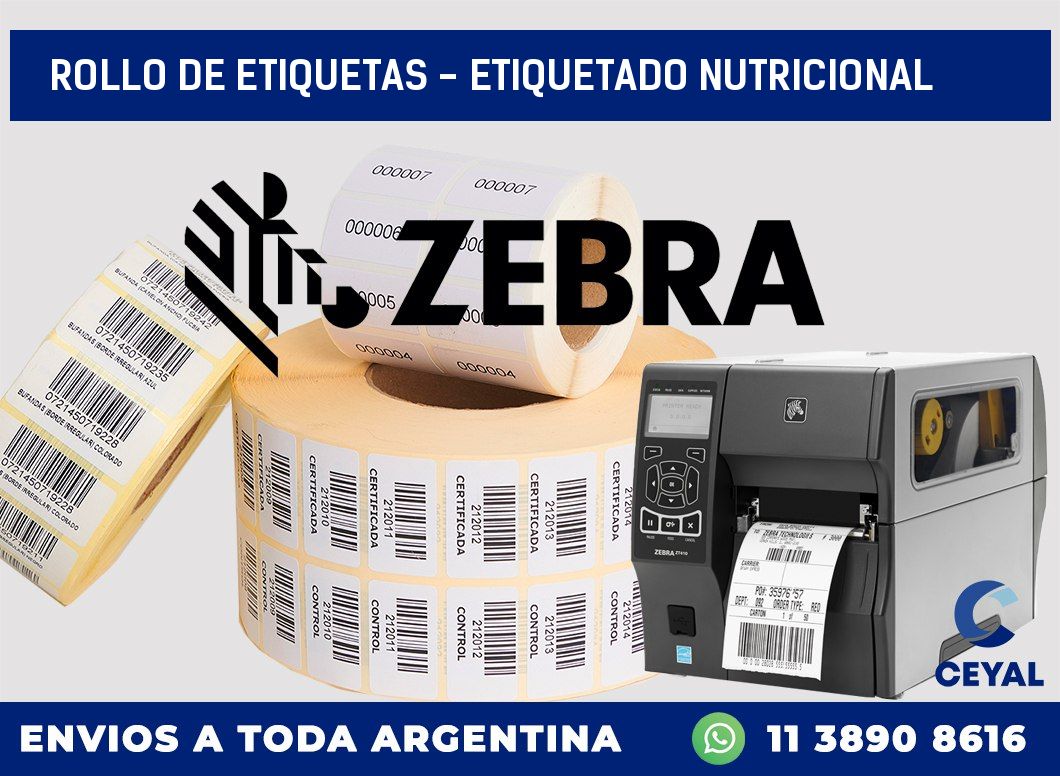 rollo de etiquetas – Etiquetado Nutricional