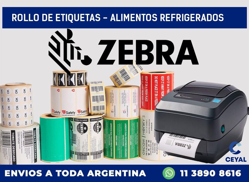 rollo de etiquetas - alimentos refrigerados