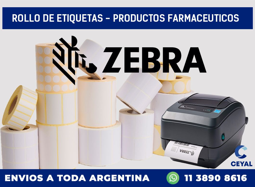 rollo de etiquetas – productos farmaceuticos