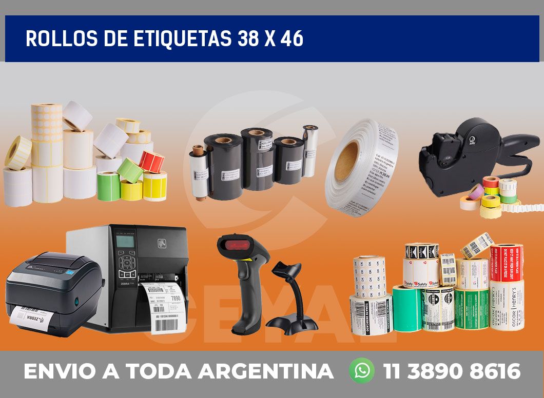 rollos de etiquetas 38 x 46