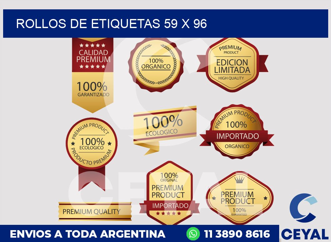 rollos de etiquetas 59 x 96
