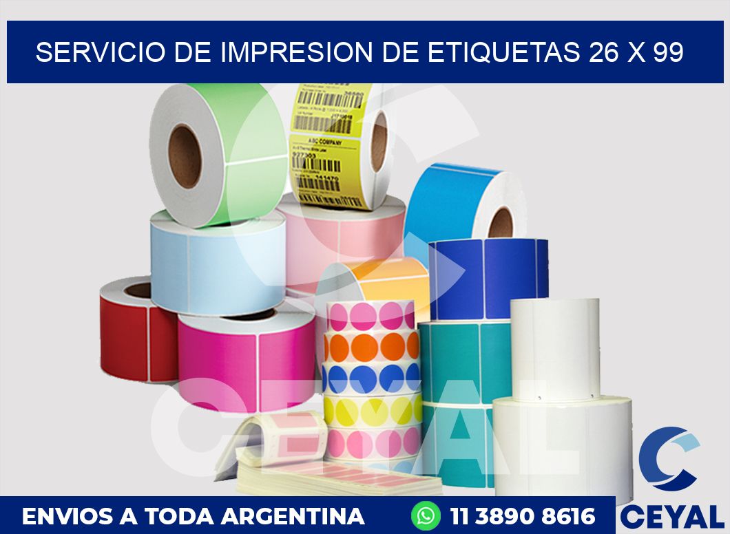 servicio de impresion de etiquetas 26 x 99