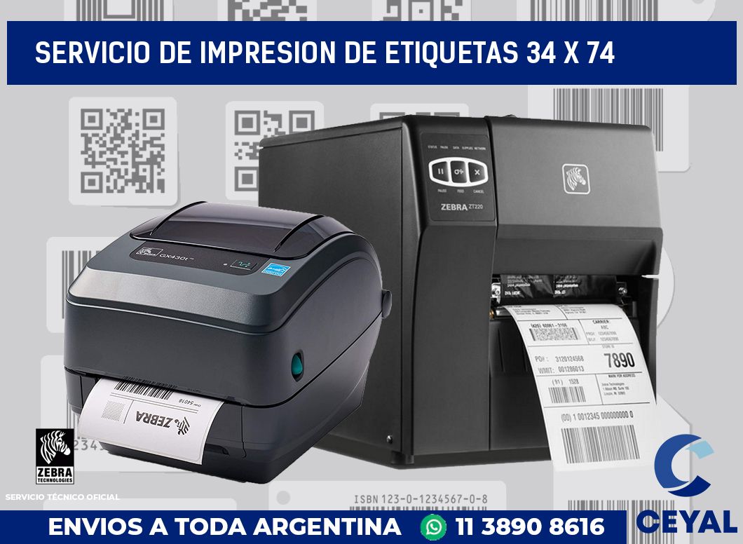 servicio de impresion de etiquetas 34 x 74