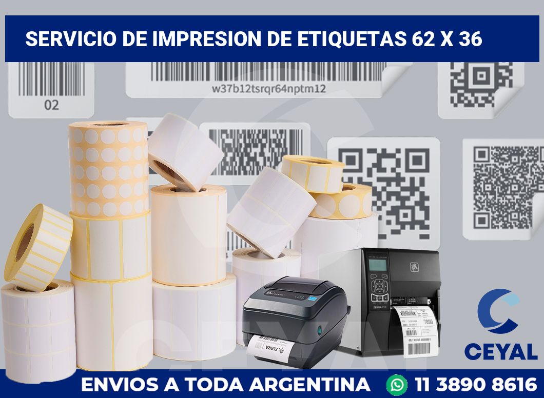 servicio de impresion de etiquetas 62 x 36