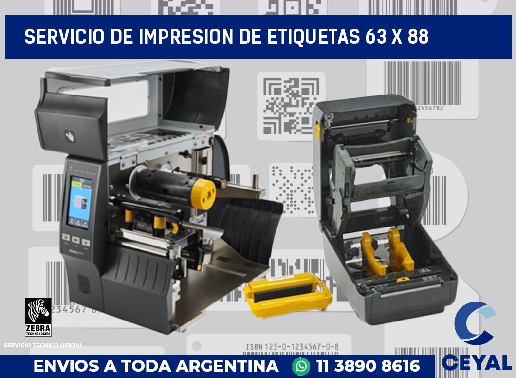 servicio de impresion de etiquetas 63 x 88