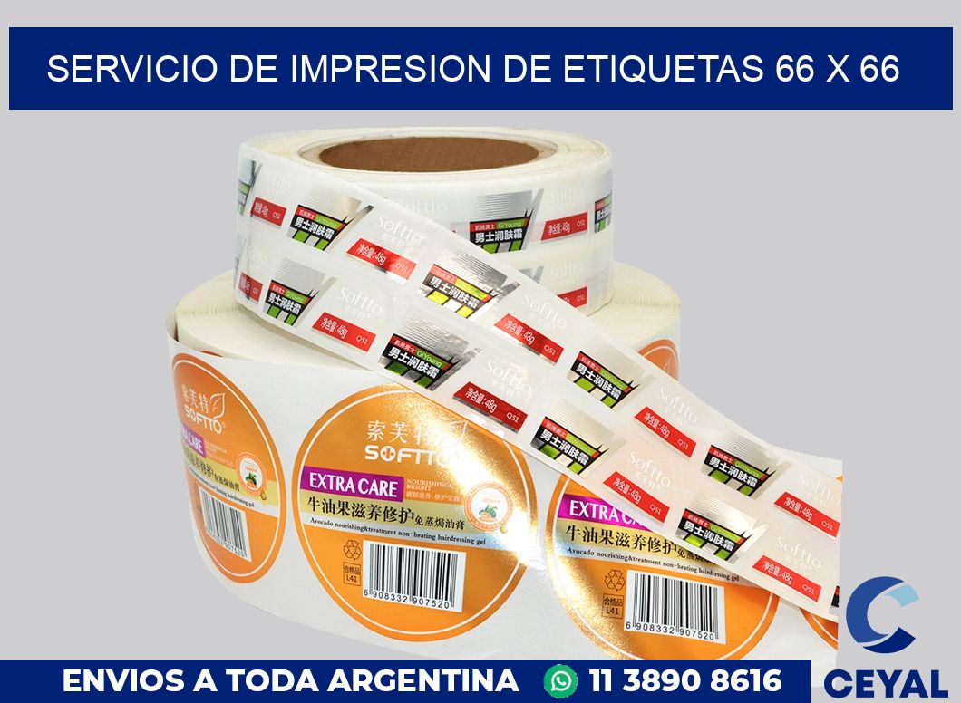 servicio de impresion de etiquetas 66 x 66