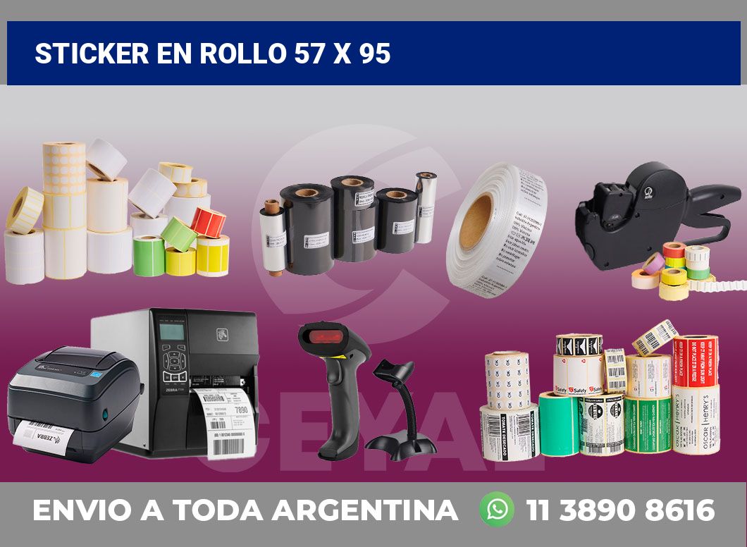 sticker en rollo 57 x 95