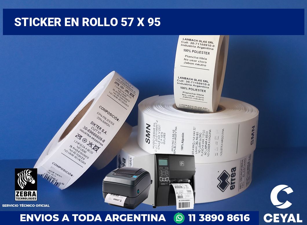 sticker en rollo 57 x 95