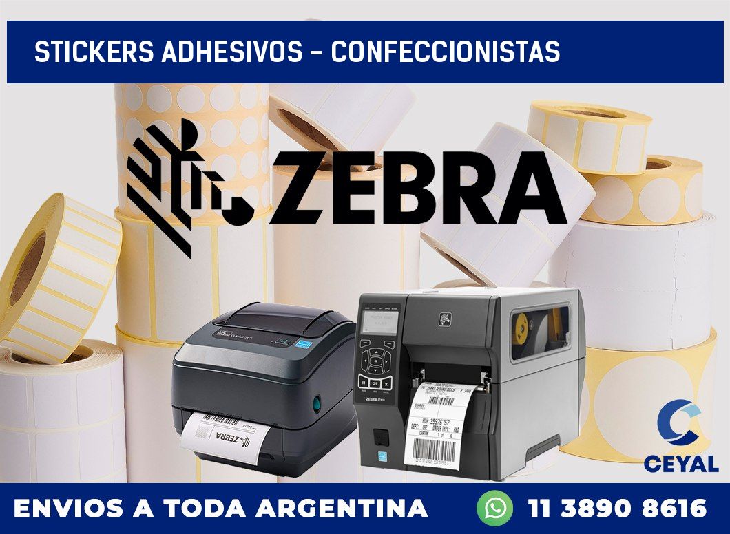stickers adhesivos - confeccionistas