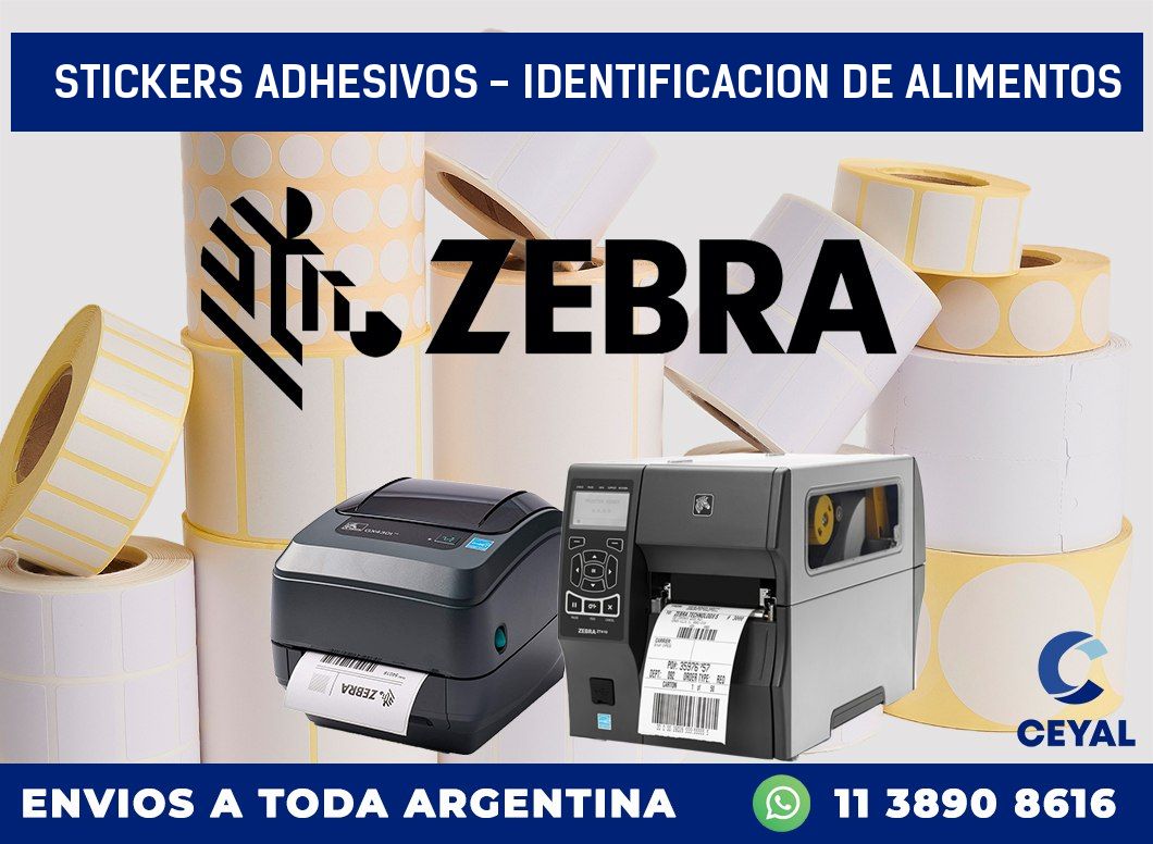 stickers adhesivos - identificacion de alimentos