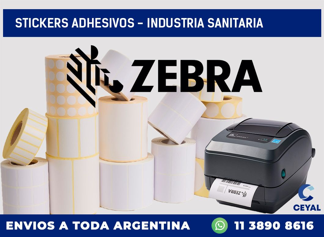 stickers adhesivos - industria sanitaria