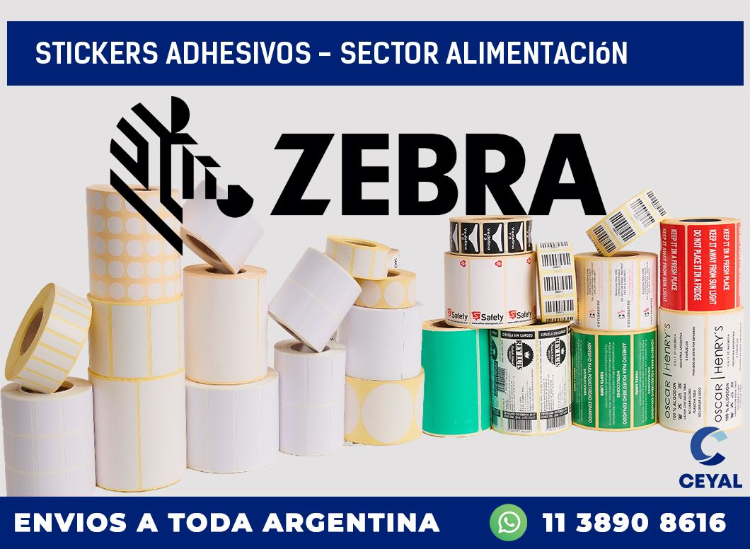 stickers adhesivos – sector alimentación