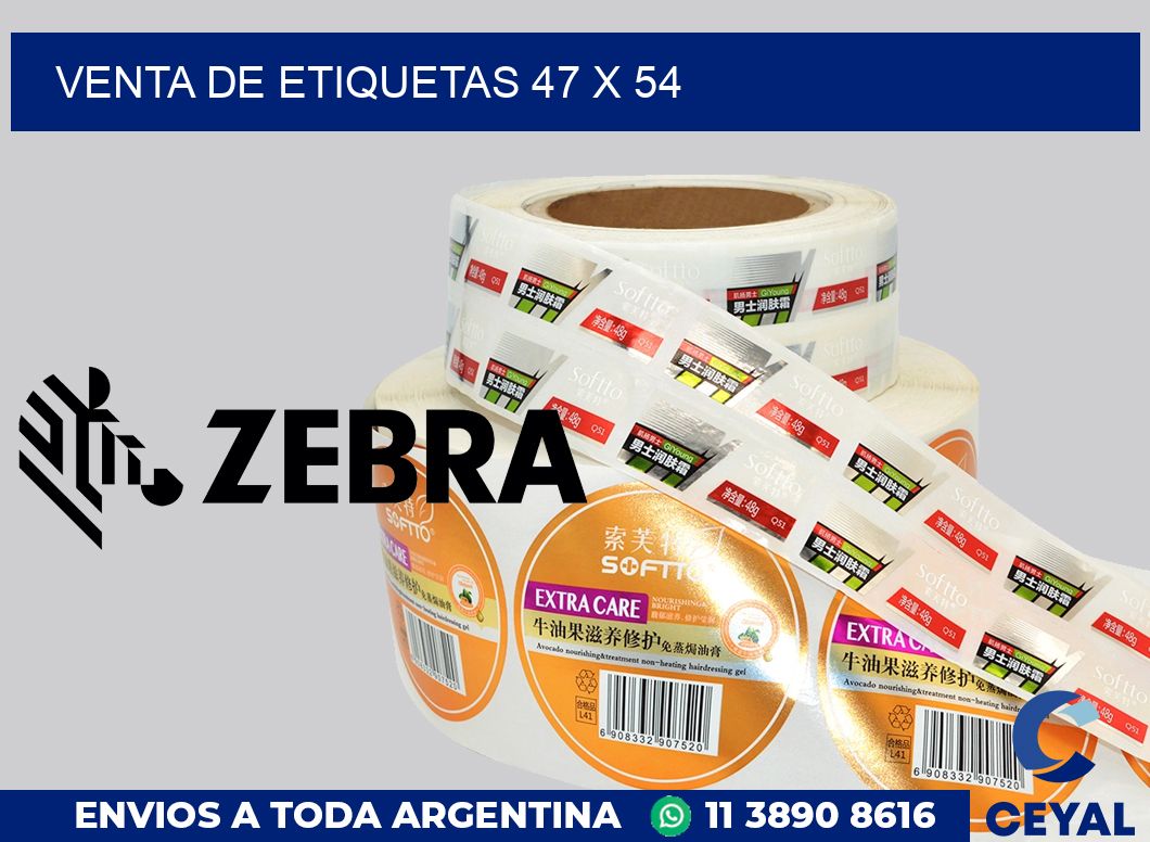 venta de etiquetas 47 x 54