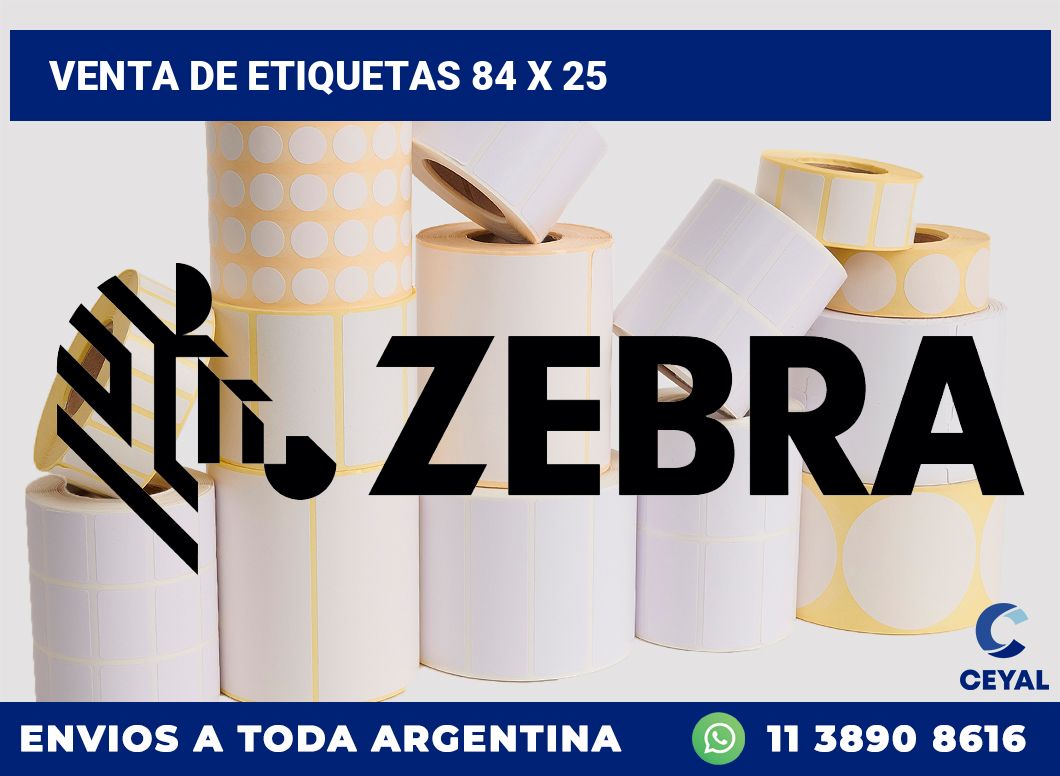 venta de etiquetas 84 x 25