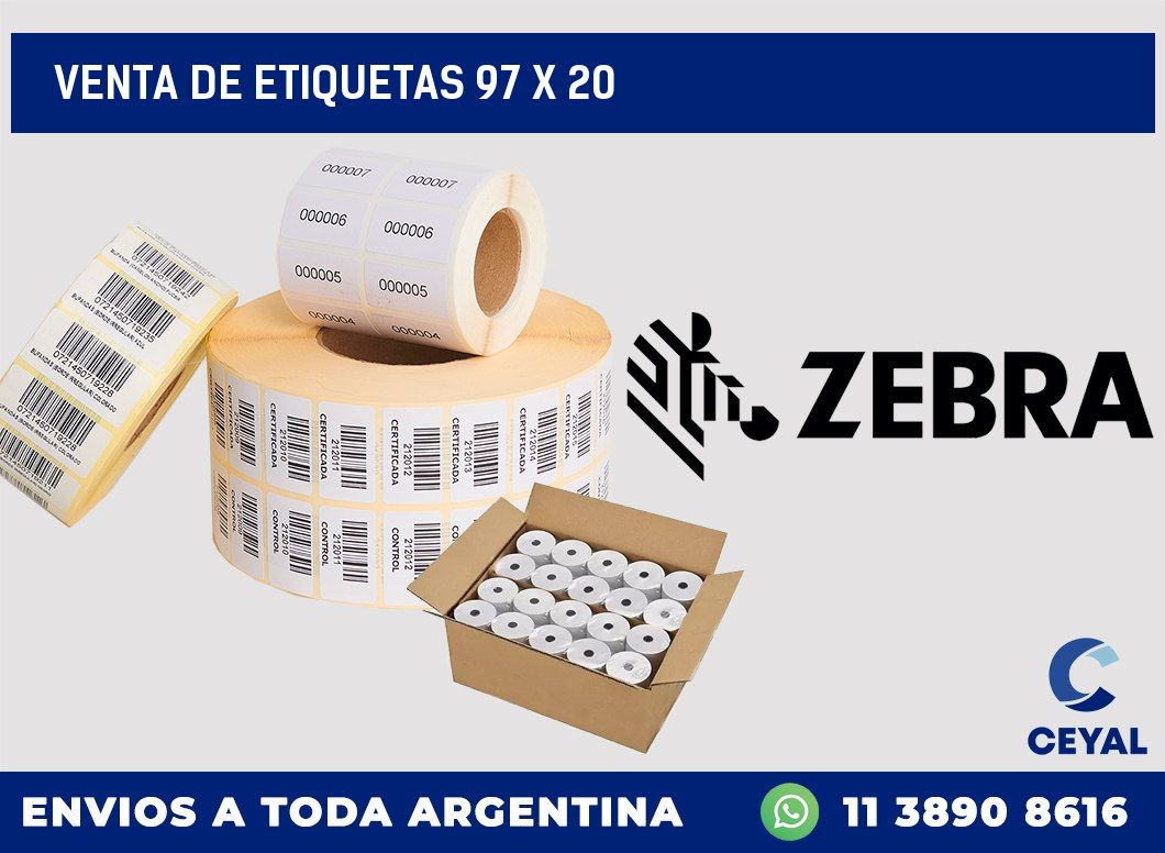 venta de etiquetas 97 x 20