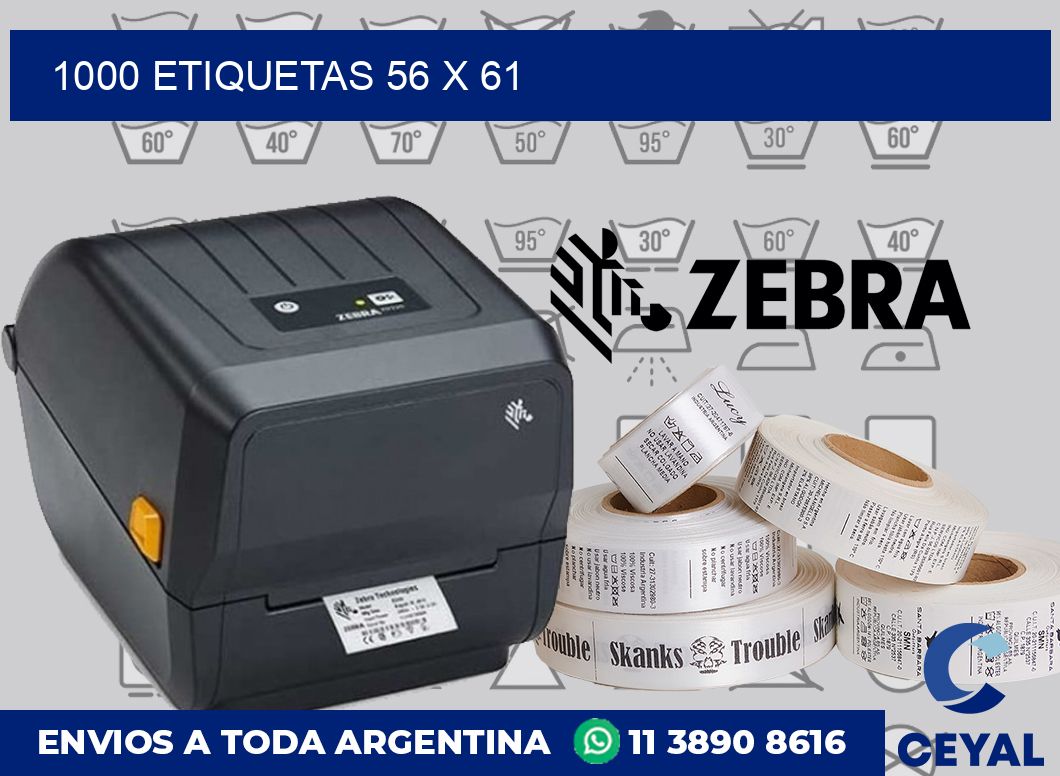 1000 etiquetas 56 x 61