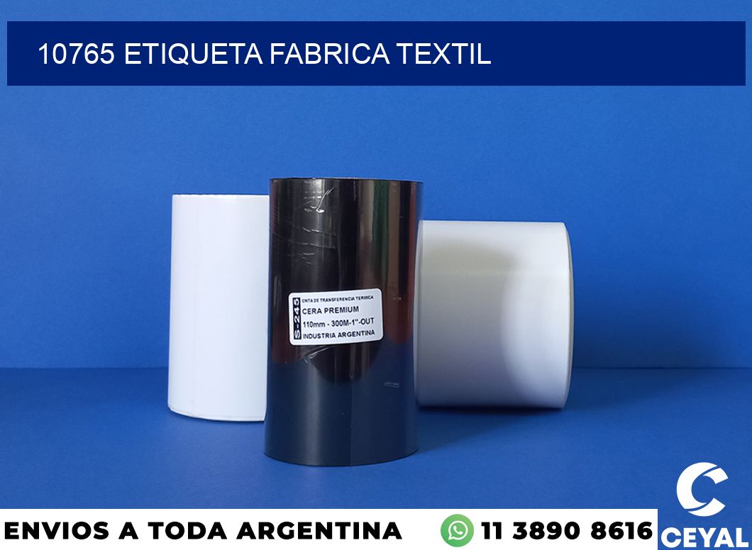 10765 etiqueta fabrica textil