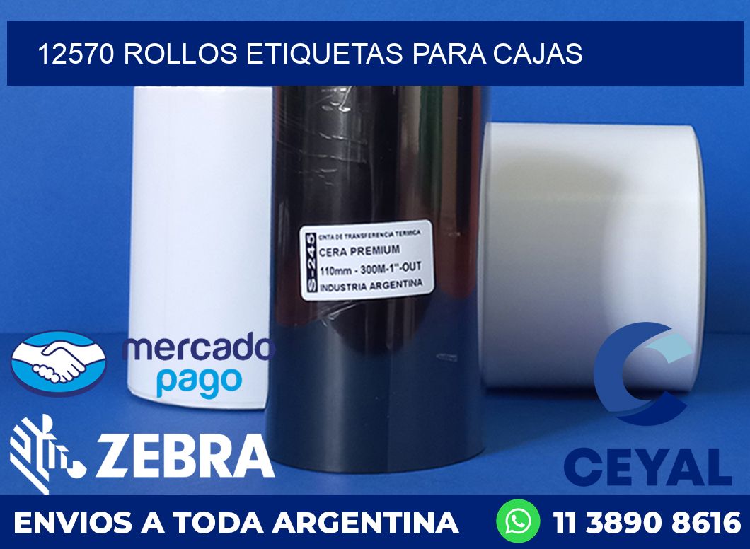 12570 rollos etiquetas para cajas
