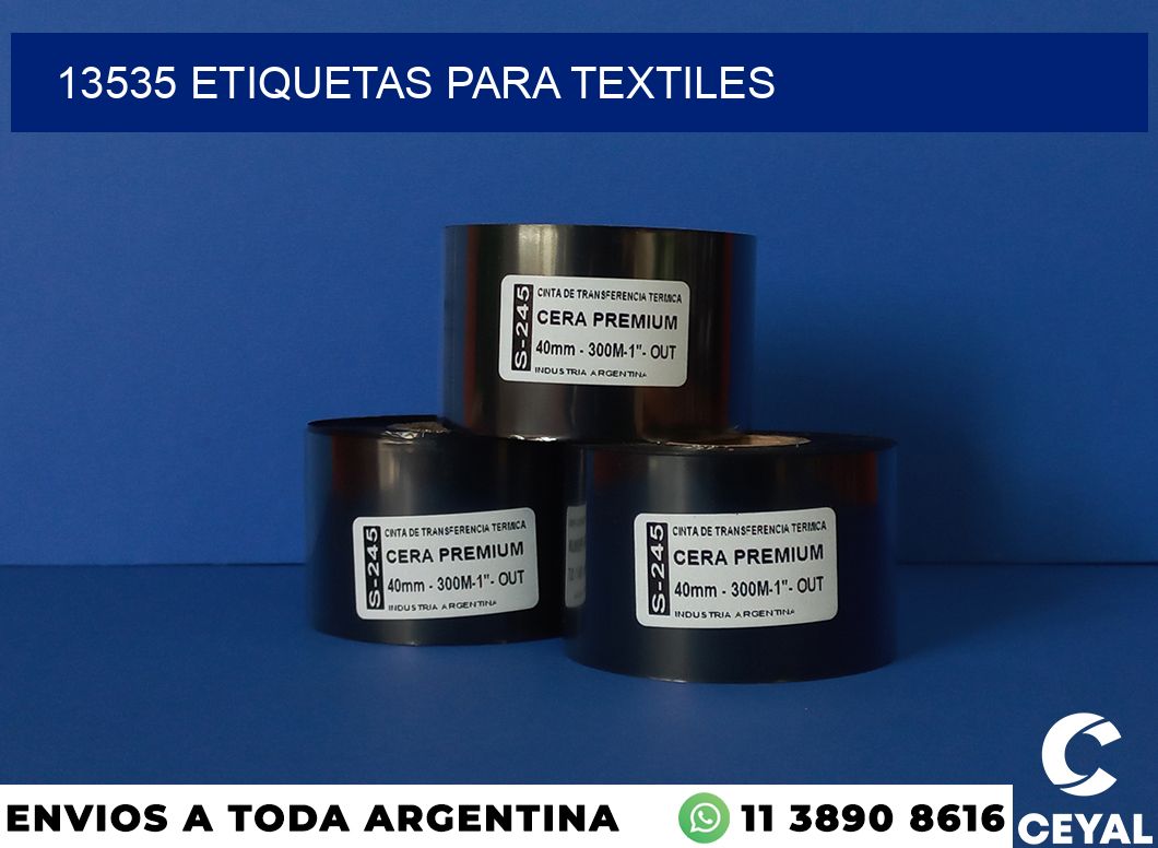 13535 etiquetas para textiles