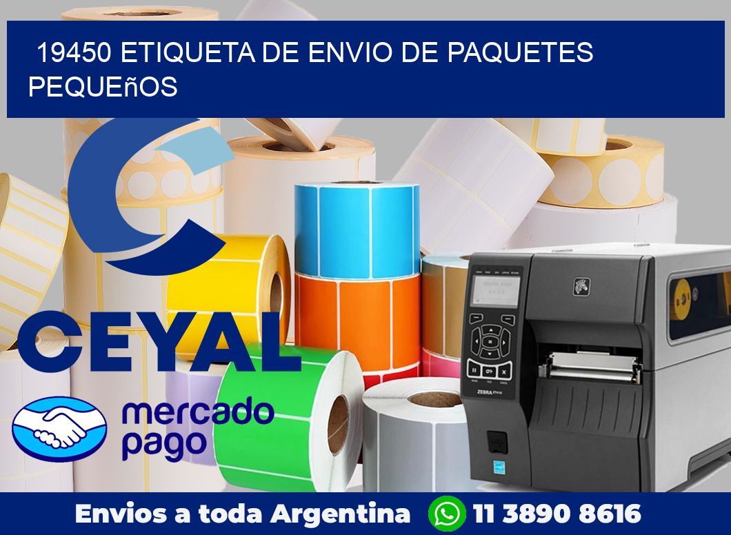19450 Etiqueta de envio de paquetes pequeños