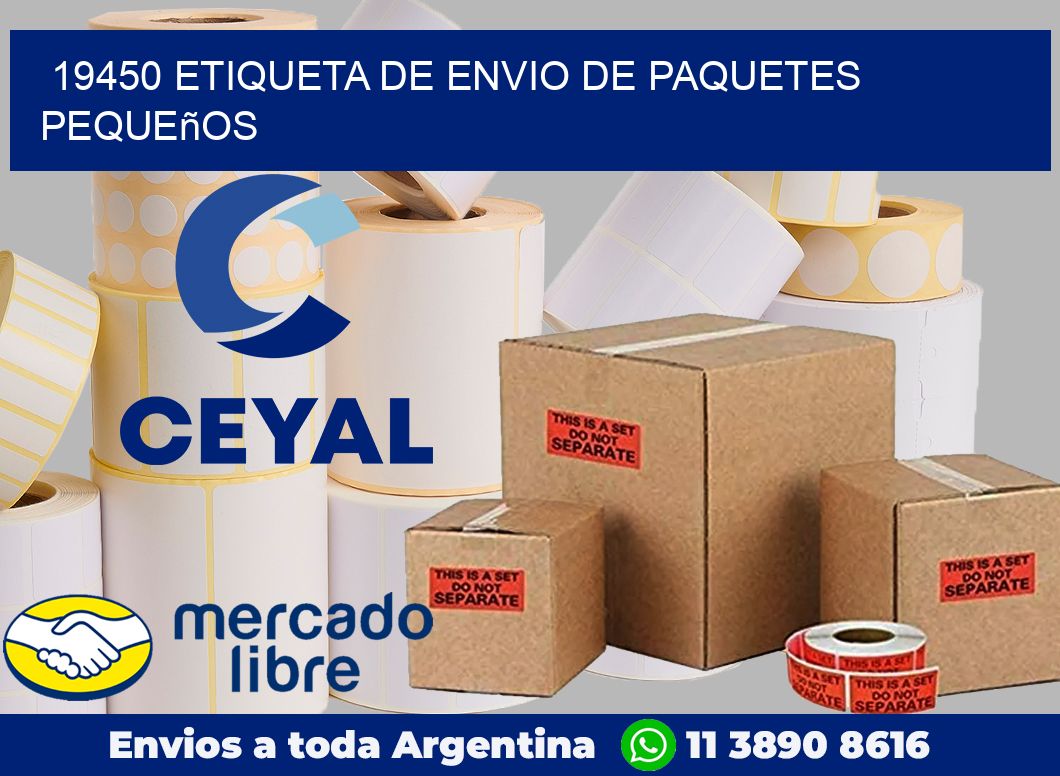19450 Etiqueta de envio de paquetes pequeños