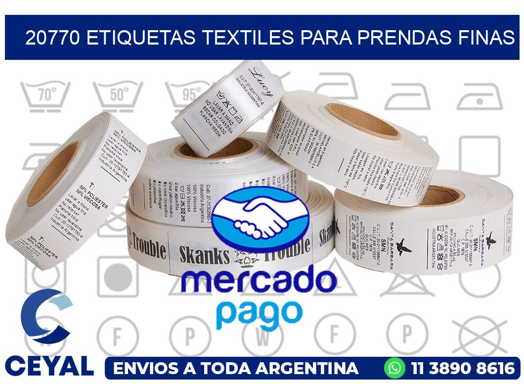 20770 Etiquetas textiles para prendas finas