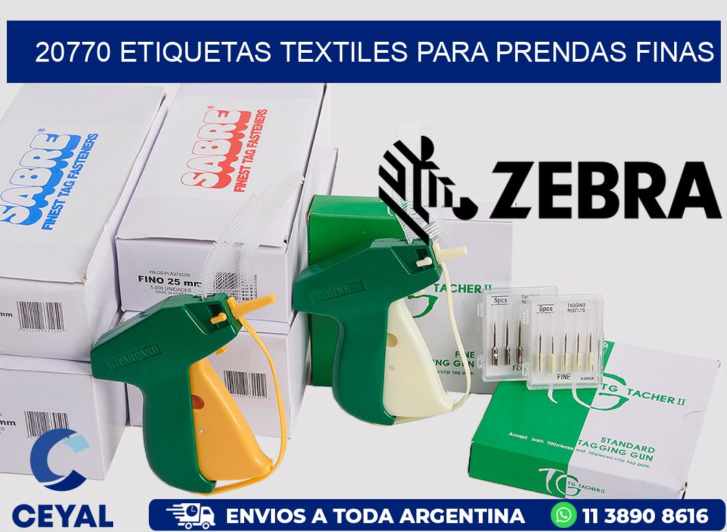 20770 Etiquetas textiles para prendas finas