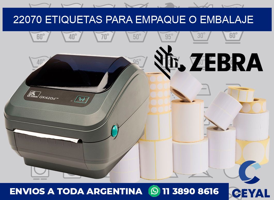 22070 etiquetas para empaque o embalaje