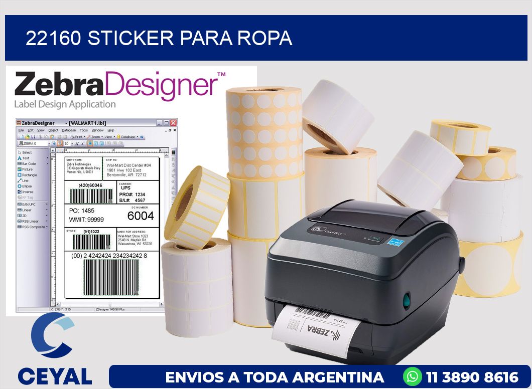 22160 Sticker para ropa