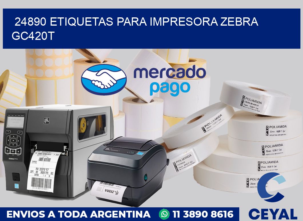 24890 etiquetas para impresora zebra GC420T