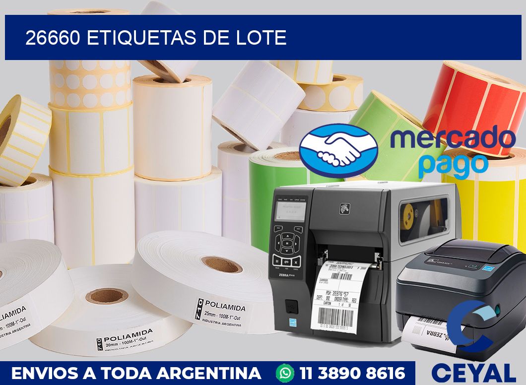 26660 Etiquetas de lote