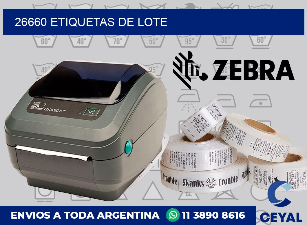 26660 Etiquetas de lote