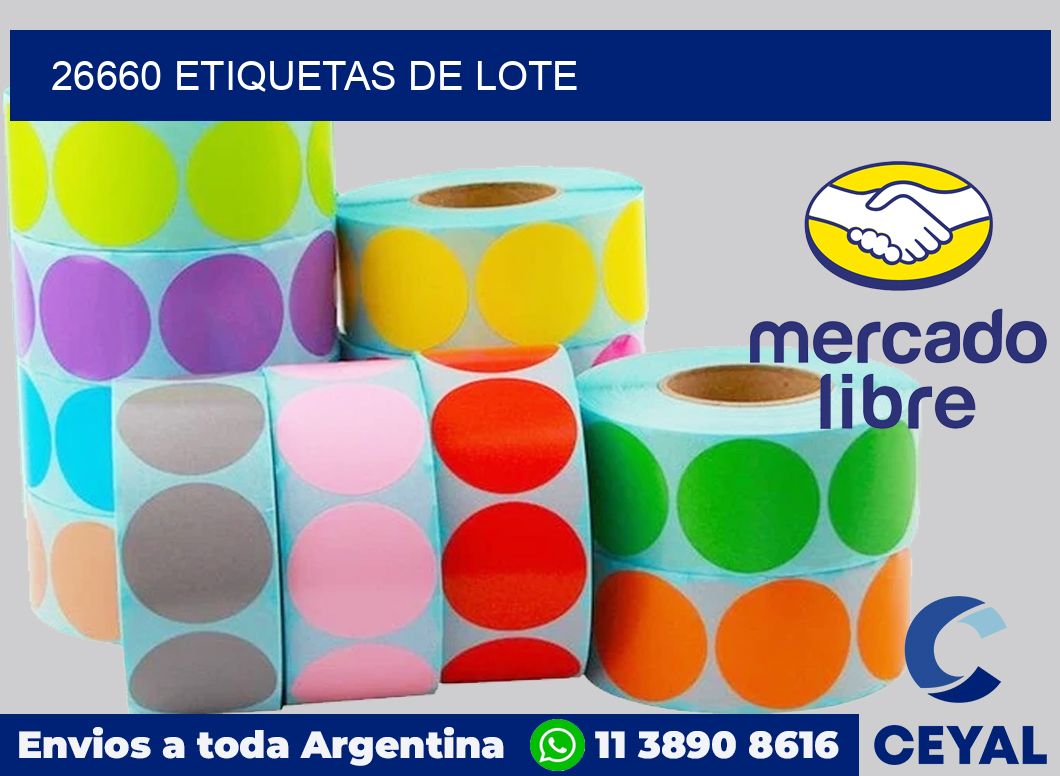 26660 Etiquetas de lote