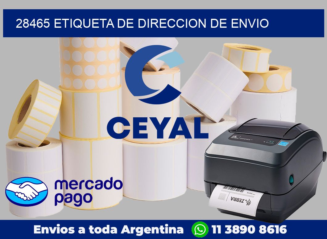28465 Etiqueta de direccion de envio