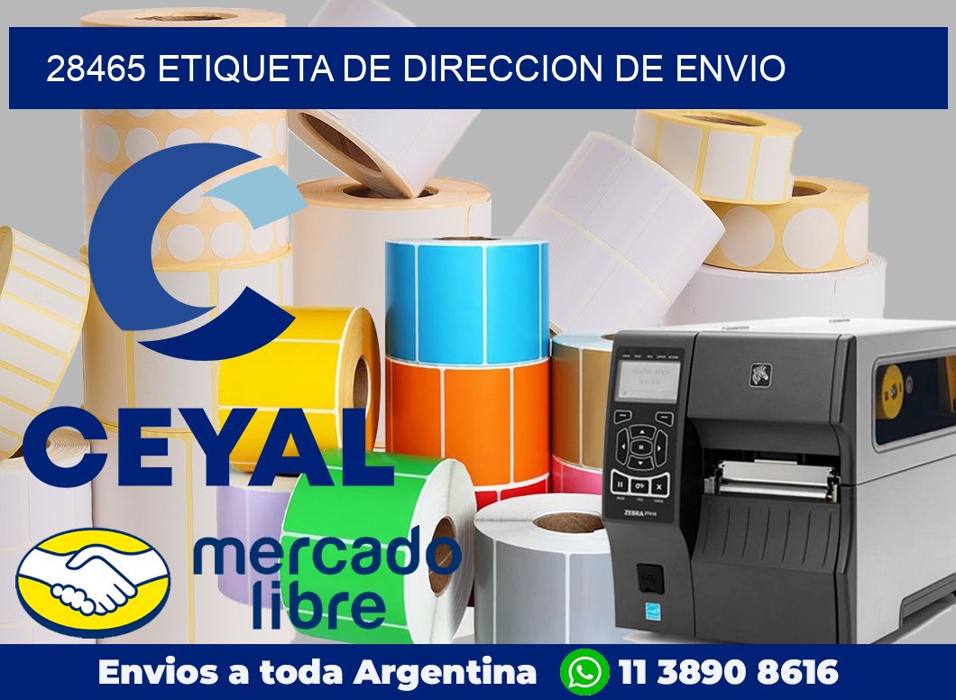 28465 Etiqueta de direccion de envio