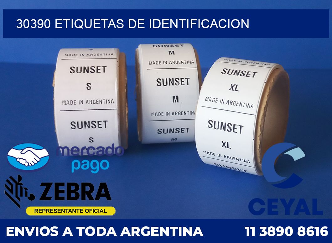 30390 Etiquetas de identificacion