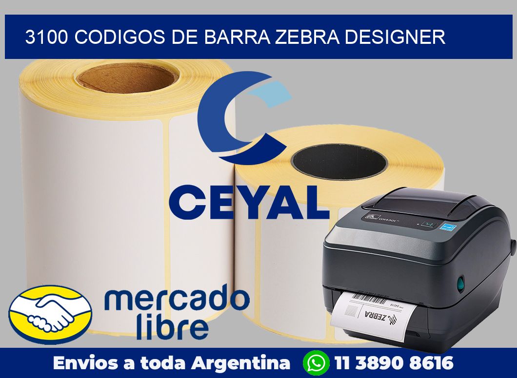 3100 Codigos de barra Zebra designer