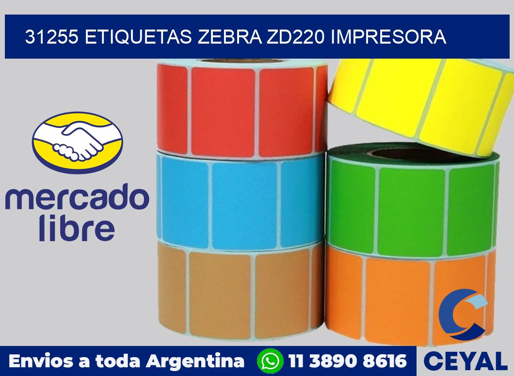 31255 etiquetas Zebra zd220 impresora