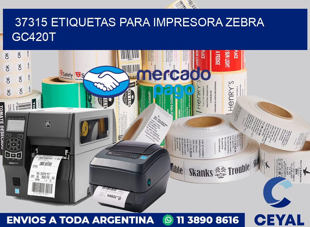 37315 etiquetas para impresora zebra GC420T