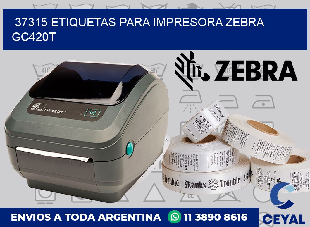 37315 etiquetas para impresora zebra GC420T