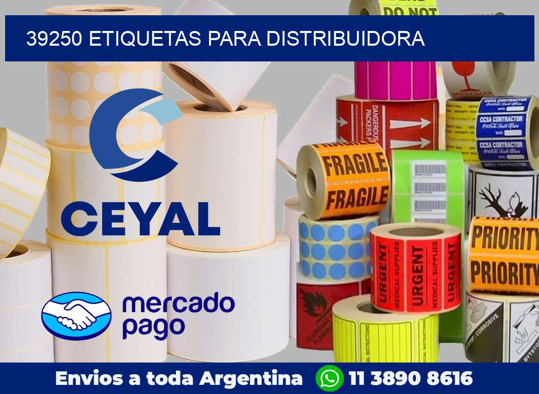 39250 Etiquetas para distribuidora